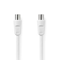 Coaxkabel | IEC (Coax) Male | IEC (Coax) Female | Vernikkeld | 90 dB | 75 Ohm | Dubbel Afgeschermd | 2.00 m | Rond | PVC | Wit - thumbnail