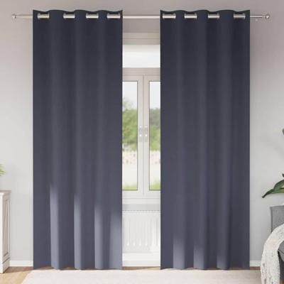 VidaXL Zwart-out gordijnen met ringen 2 pcs antraciet 260 x 140 cm