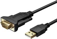 TECHly USB/seriële aansluitkabel 1,50 m IDATA-USB2-SER-1A zwart [1x USB 2.0-stekker A - 1x RS232-stekker) - thumbnail
