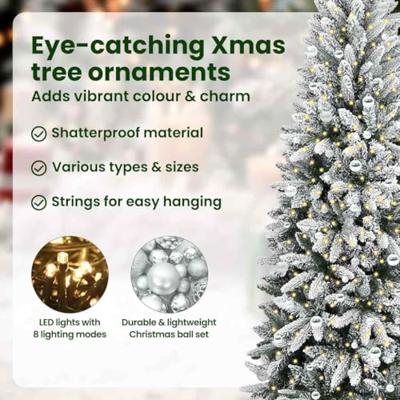 VidaXL Kunstkerstboom wit 240 cm pvc en plastic en staal en pe