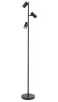 Highlight Vloerlamp Burgos 3 lichts H 160 cm zwart - thumbnail
