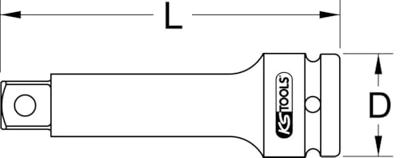 KS Tools 515.1378 5151378 Dopsleutelverlenging Aandrijving 3/4 (20 mm) 175 mm 1 stuk(s)
