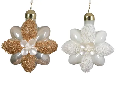 Kunsthanger glas bloem 3x8x8cm - 1 stuk