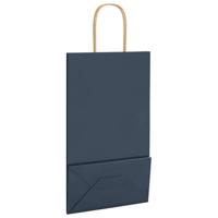 VidaXL Papieren zakken 250 st met hengsels 21x11x36 cm blauw - thumbnail