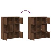 Boekenkast 89x24x101,5 cm bewerkt hout bruin eikenkleurig - thumbnail