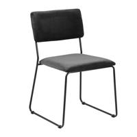 Bendt Eetkamerstoel 'Tammi' Velvet, kleur Donkergrijs - thumbnail