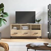 Tv-meubel 102x36x50 cm bewerkt hout sonoma eikenkleurig - thumbnail