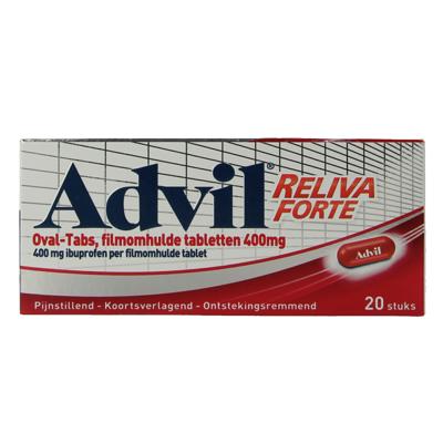 Advil Reliva forte 400mg ovaal blister 20 Dragees
