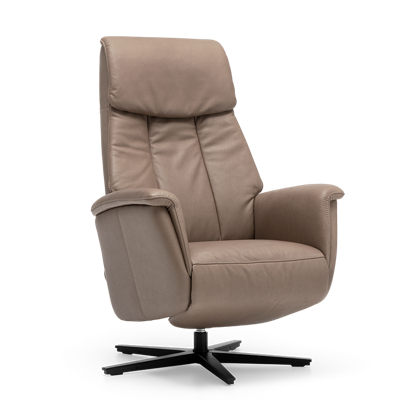 Relaxstoel S-100 Lichtbruin Leer