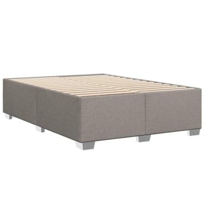 Boxspring met matras stof taupe 140x200 cm