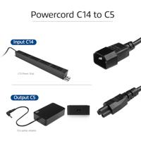 ACT AK5252 230V Stroomkabel C14/C5 Zwart - 25 cm - thumbnail