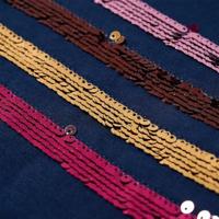 Kinderjurk met strepen van pailletten 104 marineblauw - thumbnail