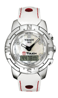 Horlogeband Tissot T33764881A / T610014637 Leder Wit - thumbnail