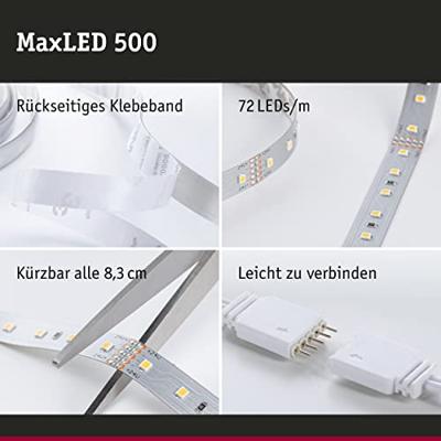 Paulmann MaxLED 500 70828 LED-strip uitbreidingsset Met connector (male) 24 V 2.5 m Daglichtwit 1 stuk(s) Paulmann MaxLED 500 70828 LED-strip uitbreidingsset Met connector (male) 24 V 2.5 m Daglichtwit 1 stuk(s)