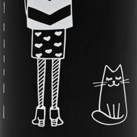 VidaXL Parapluhouder vrouwen staal zwart - thumbnail