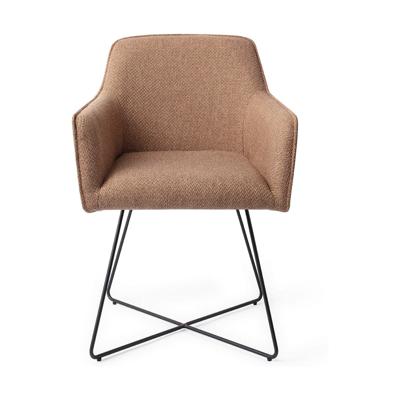 Jesper Home Eetkamerstoel 'Hofu' Cross Black, kleur French Toast