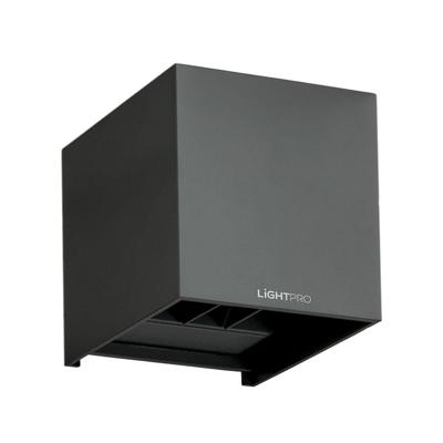 LED Wandlamp Ixion Small - 6 Watt - 482 Lumen - 3000K warm wit - 230V - Up & Downlight - IP65 Waterdicht - Lichthoek instelbaar - Antraciet