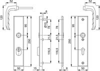 Hoppe veiligheidsbeslag kruk/kruk - SKG3 met kerntrek - London - PC 72 - deurdikte 38/43mm - F1 - thumbnail