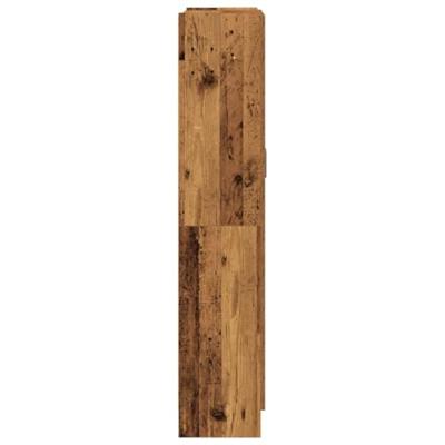 Hoge kast 82,5x30,5x150 cm bewerkt hout oud houtkleurig