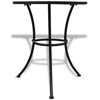 Bistrotafel 60 cm mozaek blauw en wit - thumbnail