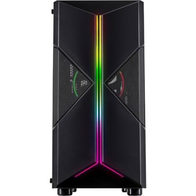 Inter-Tech IT-3306 Cavy Midi - RGB Midi-tower Gaming-behuizing Zwart Zijvenster, Stoffilter, Geïntegreerde verlichting Inter-Tech IT-3306 Cavy Midi - RGB Midi-tower Gaming-behuizing Zwart Zijvenster, Stoffilter, Geïntegreerde verlichting