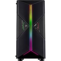 Inter-Tech IT-3306 Cavy Midi - RGB Midi-tower Gaming-behuizing Zwart Zijvenster, Stoffilter, Geïntegreerde verlichting - thumbnail