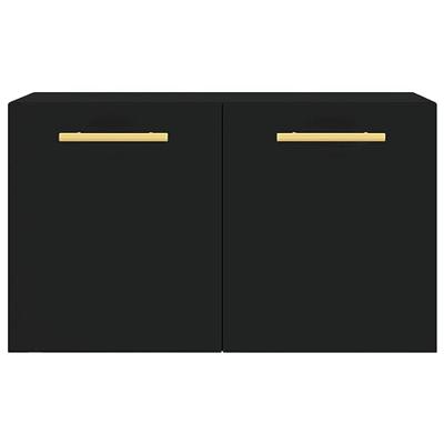 Wandkast 60x36,5x35 cm bewerkt hout zwart