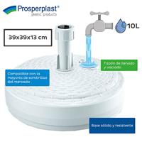 Parasolvoet Wit Polyrattan Optiek Ø39cm - thumbnail