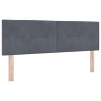 Boxspringbed met matras fluweel donkergrijs 160x200 cm - thumbnail