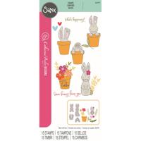 Sizzix • clear stamps bunny bits & blooms 12pcs - thumbnail