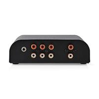 Analoge Audio-Switch | 4-Poorts poort(en) | Input: 1x 3,5 mm Audio-Input / 3x (2x RCA Female) | Output: 1x (2x RCA Female) | Manueel | Metaal | Antraciet - thumbnail