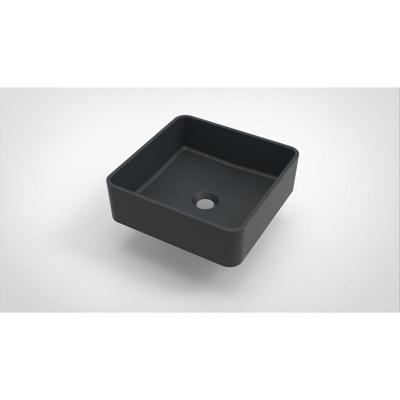 Opbouw Waskom Arcqua Case Vierkant 37x37 cm Mat Antraciet Arcqua