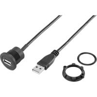 TRU COMPONENTS USB-20-BK USB A inbouwbus 2.0 Inhoud: 1 stuk(s) - thumbnail