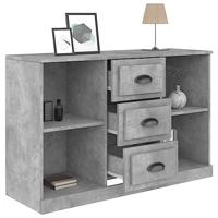 Dressoir 104,5x35,5x67,5 cm bewerkt hout betongrijs - thumbnail
