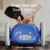 NeXtime - CLOCKY - Wekker op wielen - Extra luid alarm voor diepe - thumbnail