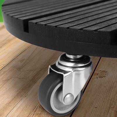 Cti Plantenroller - Plantentrolley - Voor binnen en buiten - draagvermogen tot 80 kg - rond-antraciet- 30x30cm