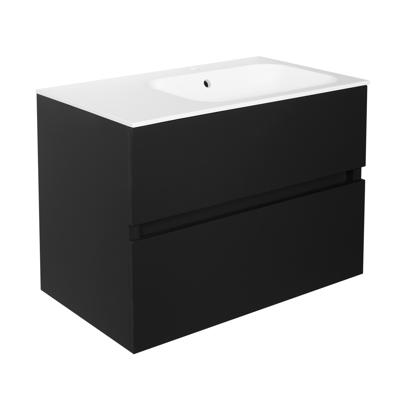 Best Design Onderkast Splash Black Greeploos 80x56x47 cm 2 Softclose Laden Mat Zwart Best Design Onderkast Splash Black Greeploos 80x56x47 cm 2 Softclose Laden Mat Zwart