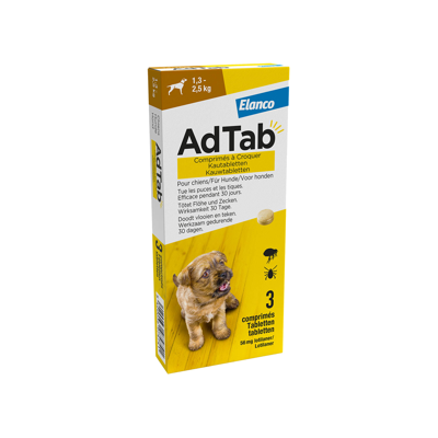 Elanco AdTab kauwtabletten hond (1,3 - 2,5 kg)