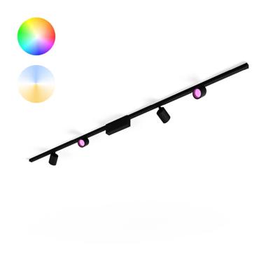 Philips Hue Perifo - White and color set van 4 spots zwart - 929003117301