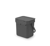 Brabantia sort & go afvalbak 3l grijs - thumbnail