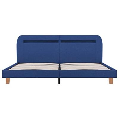Bedframe met LED stof blauw 180x200 cm Bedframe met LED stof blauw 180x200 cm