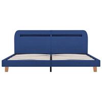 Bedframe met LED stof blauw 180x200 cm - thumbnail