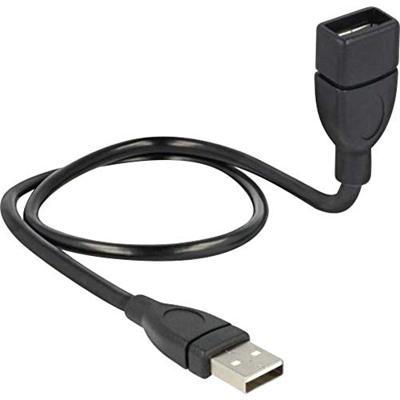 Delock 83499 USB-kabel USB 2.0 USB-A stekker, USB-A bus 0.50 m Zwart Flexibele zwanenhalskabel Delock 83499 USB-kabel USB 2.0 USB-A stekker, USB-A bus 0.50 m Zwart Flexibele zwanenhalskabel