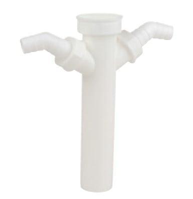 Kirchhoff Kunststof dompelbuis, wit, 1 1/2" H x 250 mm, voor DN40 mm sifon, mit 3/4" dubbele apparaataansluiting - 98837148