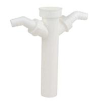 Kirchhoff Kunststof dompelbuis, wit, 1 1/2" H x 250 mm, voor DN40 mm sifon, mit 3/4" dubbele apparaataansluiting - 98837148 - thumbnail