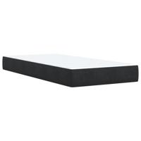 Boxspring met matras fluweel zwart 90x190 cm - thumbnail