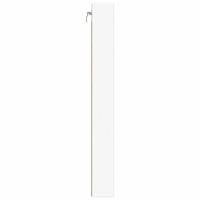 Vitrinekast 100x8,5x75 cm bewerkt hout wit - thumbnail