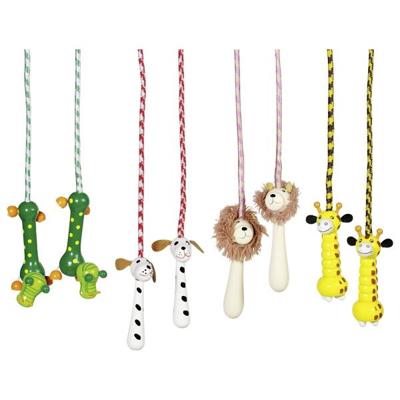 Goki springtouw dier met houten handvat