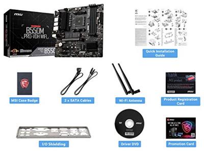 MSI B550M PRO-VDH WIFI moederbord AMD B550 Socket AM4 micro ATX