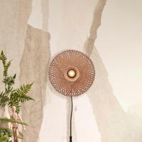GOOD&MOJO Wandlamp 'Kalimantan' Bamboe, 30cm, kleur Naturel - thumbnail